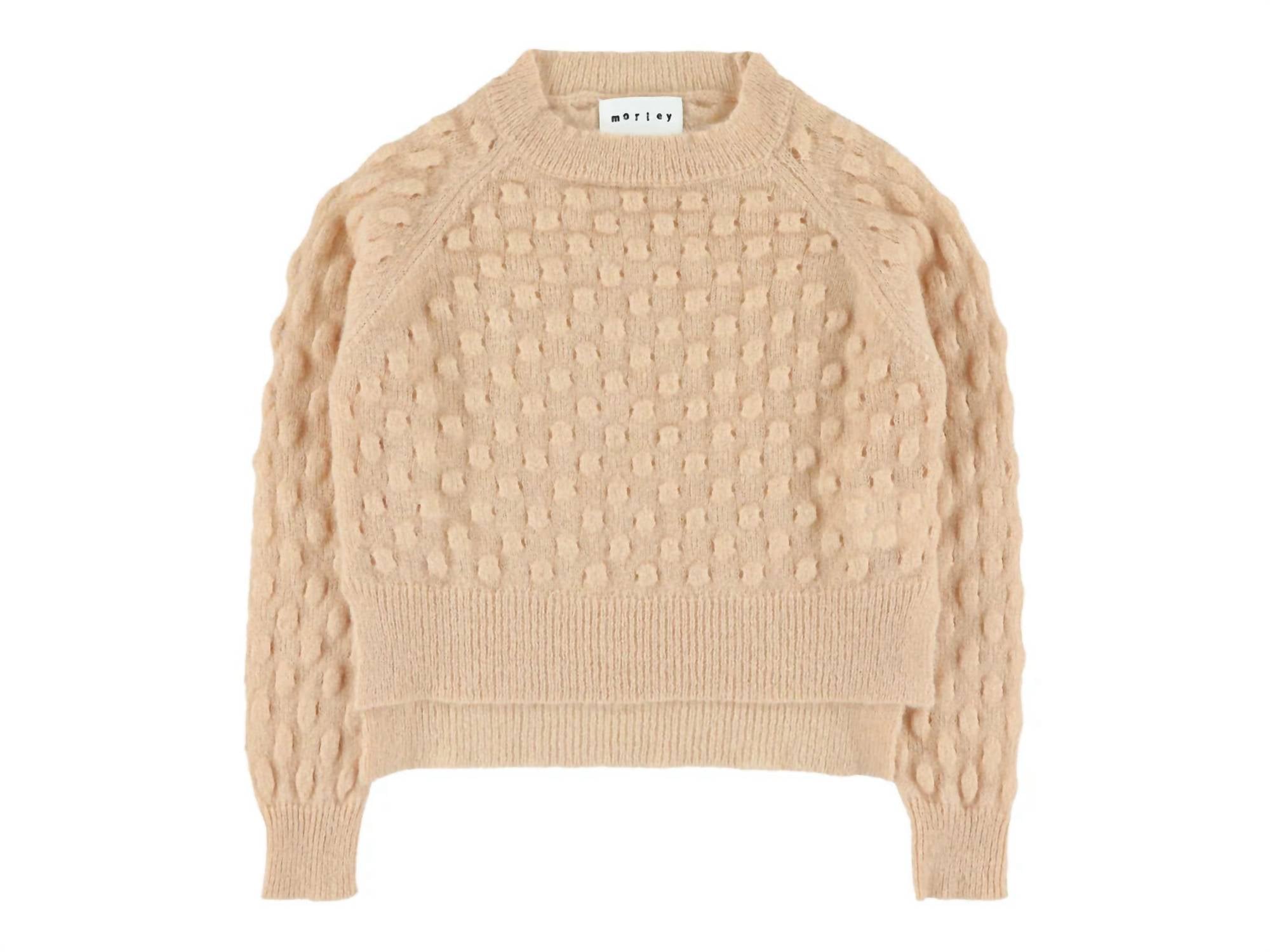 

Детский укороченный кардиган Vicky Waffle в цвете бледно-розовый Morley