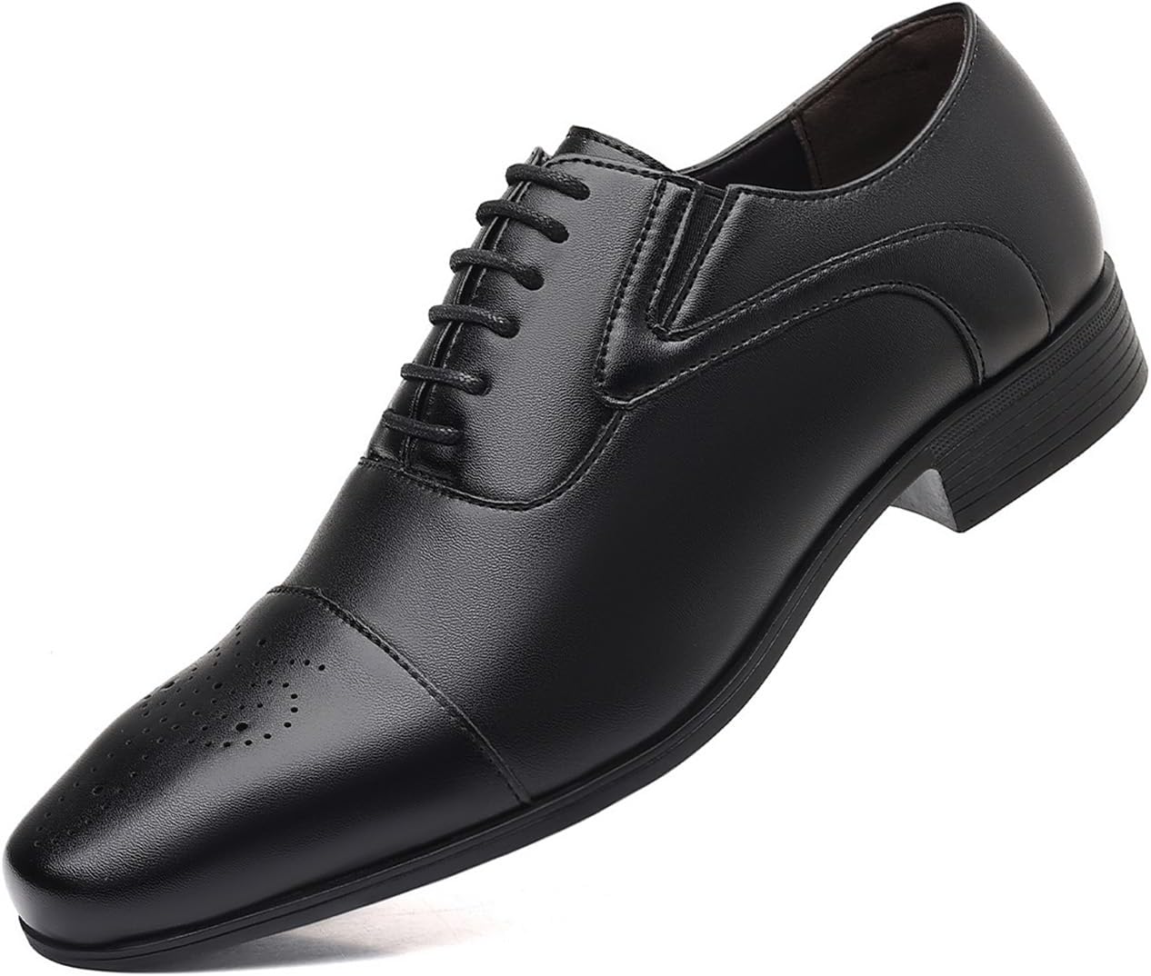 

Мужские деловые туфли KYOESCAI, повседневные классические броги с крылышками на шнуровке, современные формальные оксфорды, черный