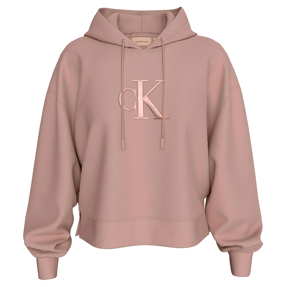 

Худи Calvin Klein Raised Embroidery, розовый