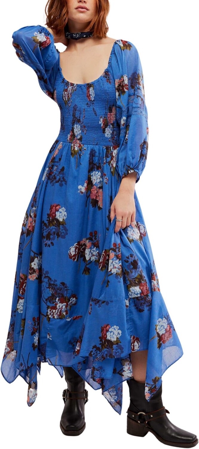 

Платье Free People Morning Glory Maxi, цвет Dutch Blue Combo