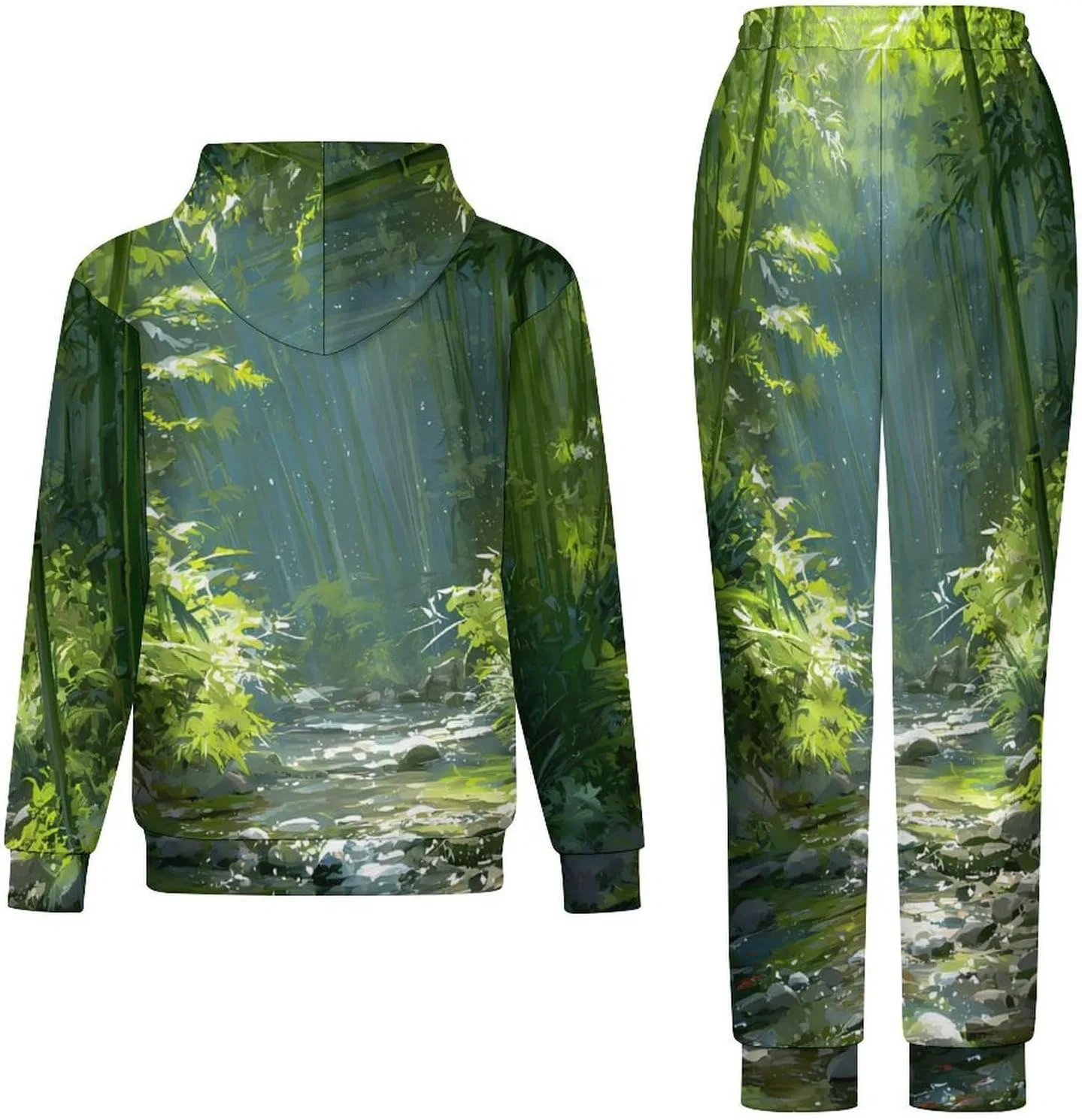 Спортивный костюм с капюшоном, джоггеры, Green Forests, Style — фото 4