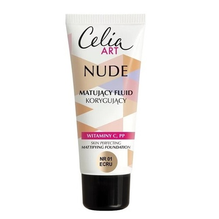 

Матирующая корректирующая жидкость Art Nude 01 Ecru 30 мл Celia