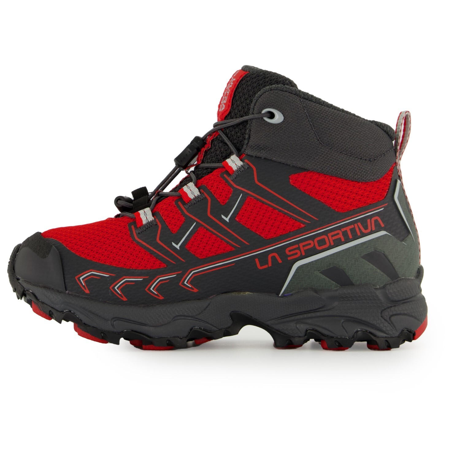 Ботинки для прогулки La Sportiva Kid's Ultra Raptor II Mid GTX, цвет Carbon/Flame — фото 4