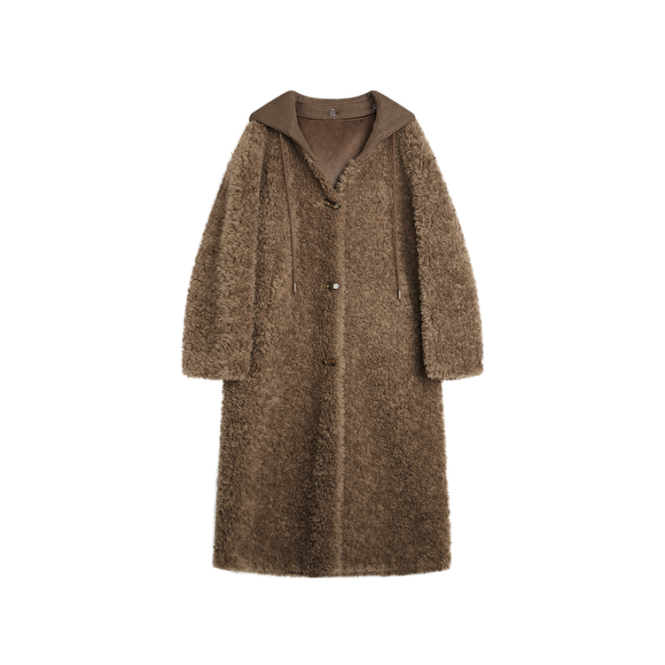 

ELLE Вельветовая куртка Women's Coffee с капюшоном Moderate