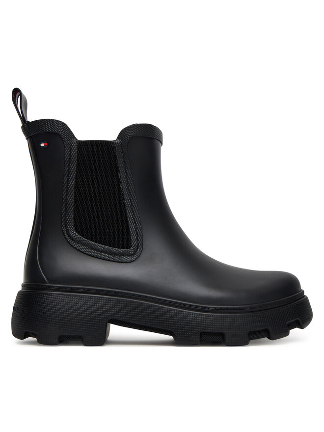 Резиновые сапоги Rubber Flag Cleated FW0FW08637 Tommy Hilfiger, черный
