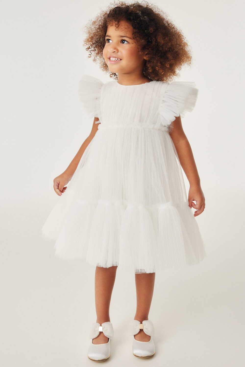 

Платье из тюля цвета слоновой кости для особых случаев Baker By Ted Baker, белый