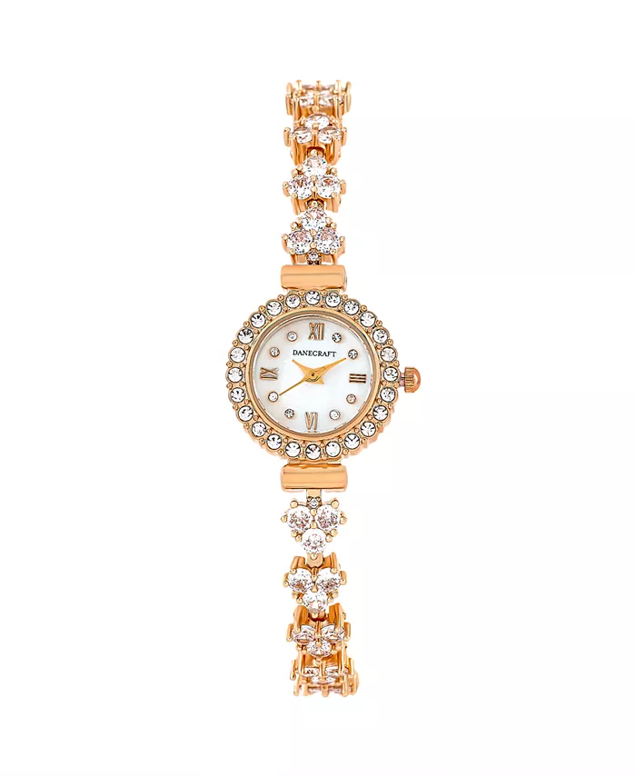 

Женские аналоговые часы с позолотой 18K розового золота Danecraft
