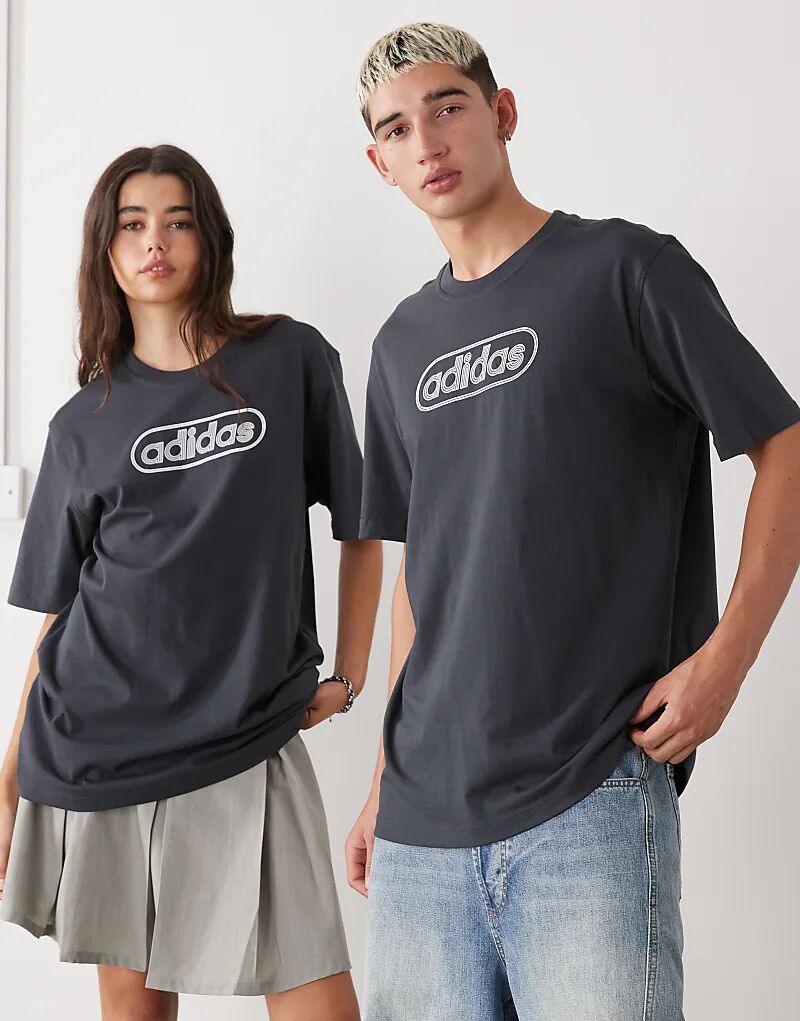 Футболка с логотипом Adidas Originals 80-х годов, цвет: черный — фото 2