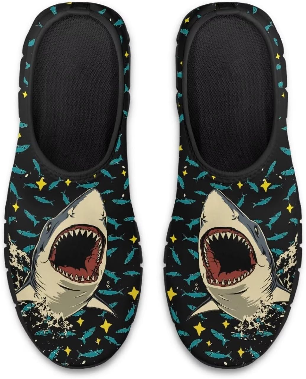 

Мужские повседневные слипоны Дышащие сетчатые кроссовки для ходьбы Легкая спортивная обувь для улицы Беговые теннисные кроссовки Размер США 5-14 Qoiuvncy, Ocean Shark