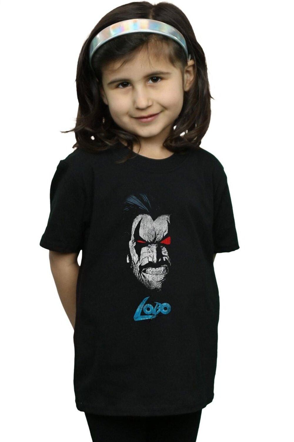 

Хлопковая футболка Lobo Face DC Comics, черный