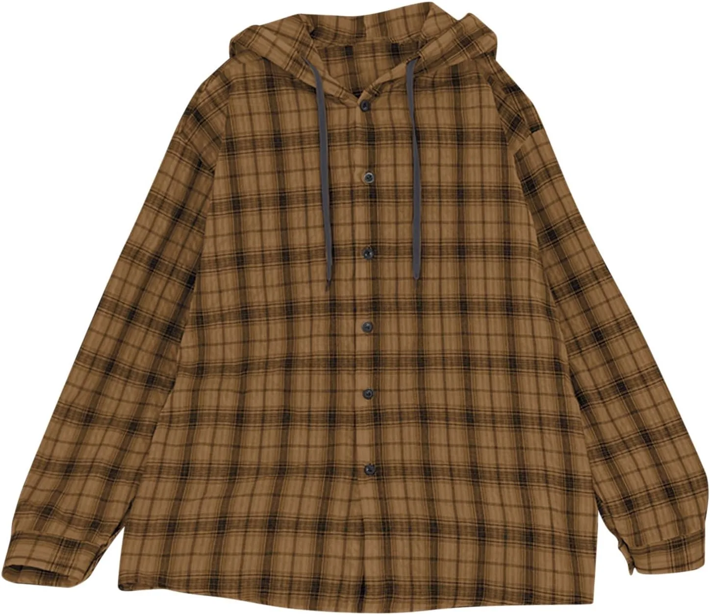 

Мужская длинная рубашка-толстовка Cambkatl с капюшоном в клетку