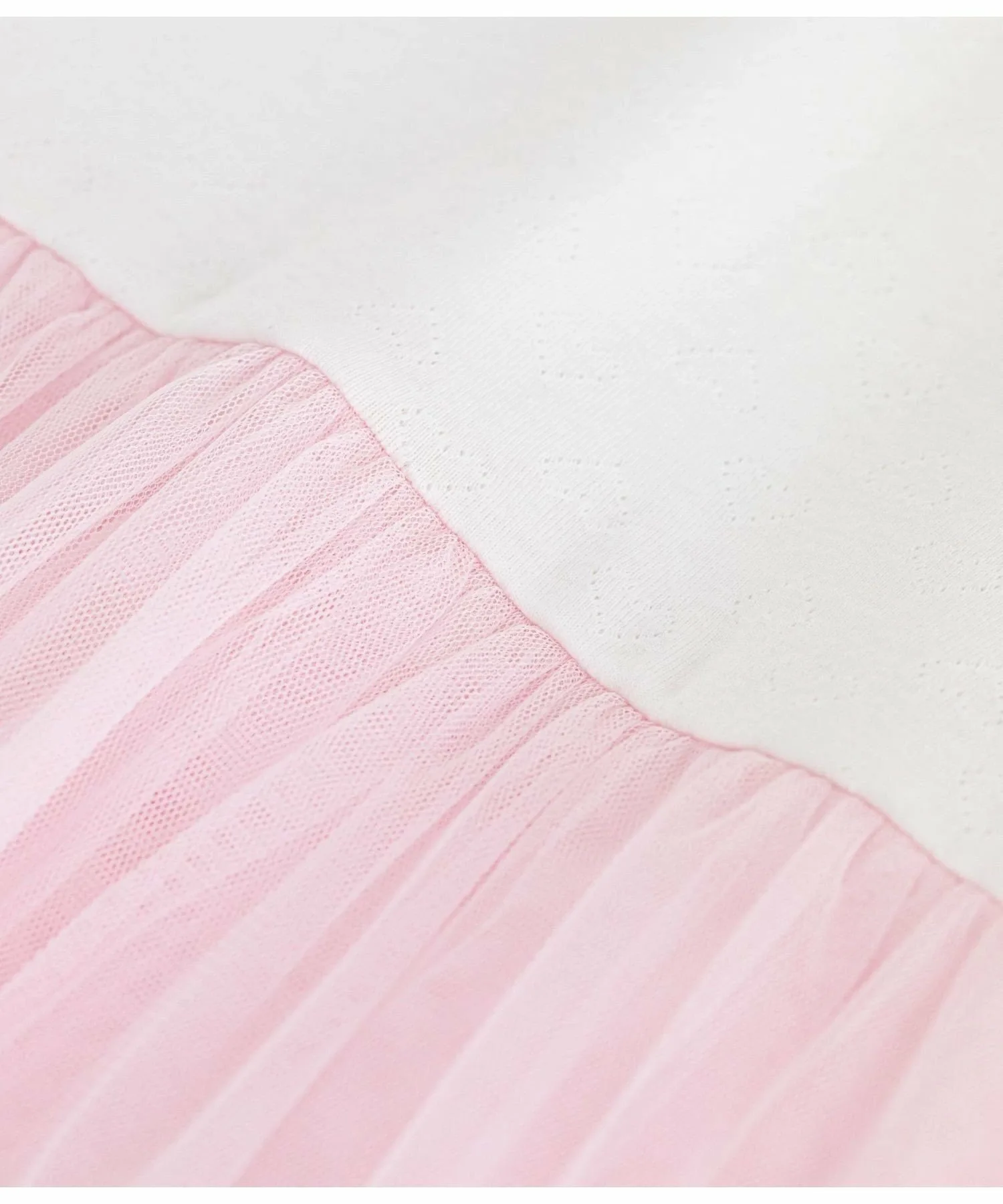 Платье из тюля PETIT BATEAU, White/Light Pink — фото 4