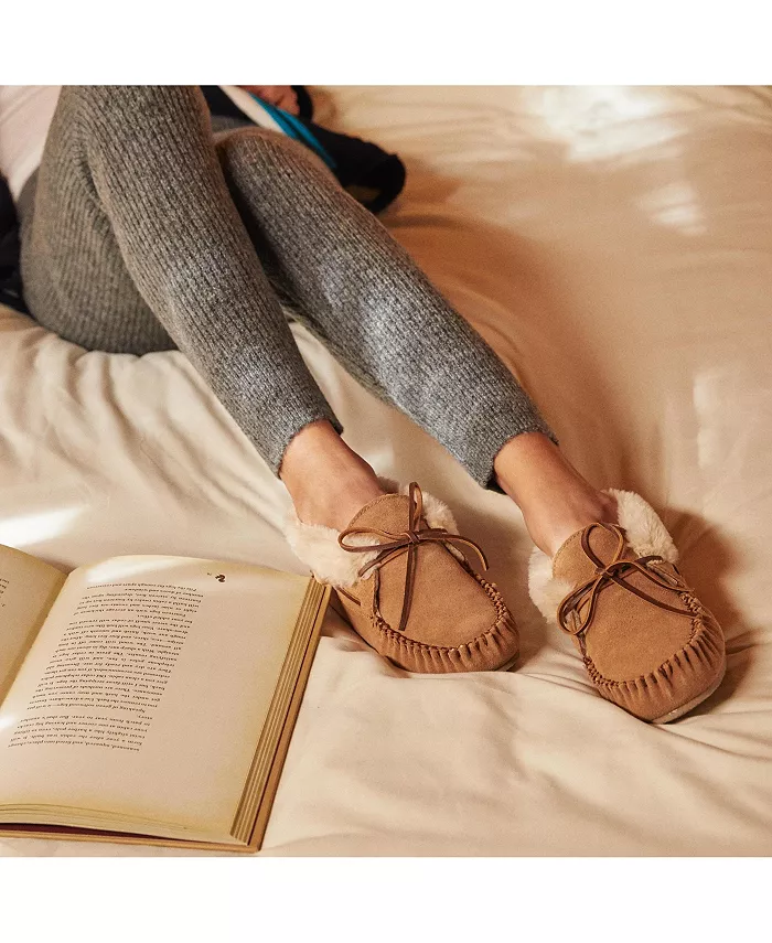 Женские угги Chrissy из замши Minnetonka, коричневый/бежевый — фото 4