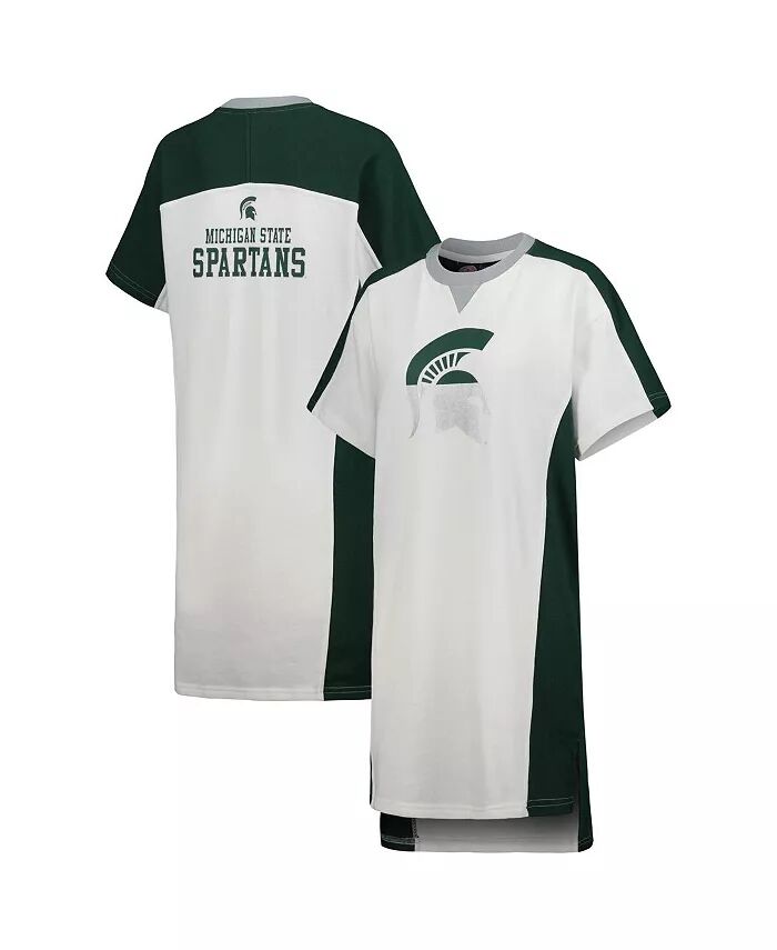 

Женская белая футболка-платье Michigan State Spartans Home Run G-III 4Her by Carl Banks