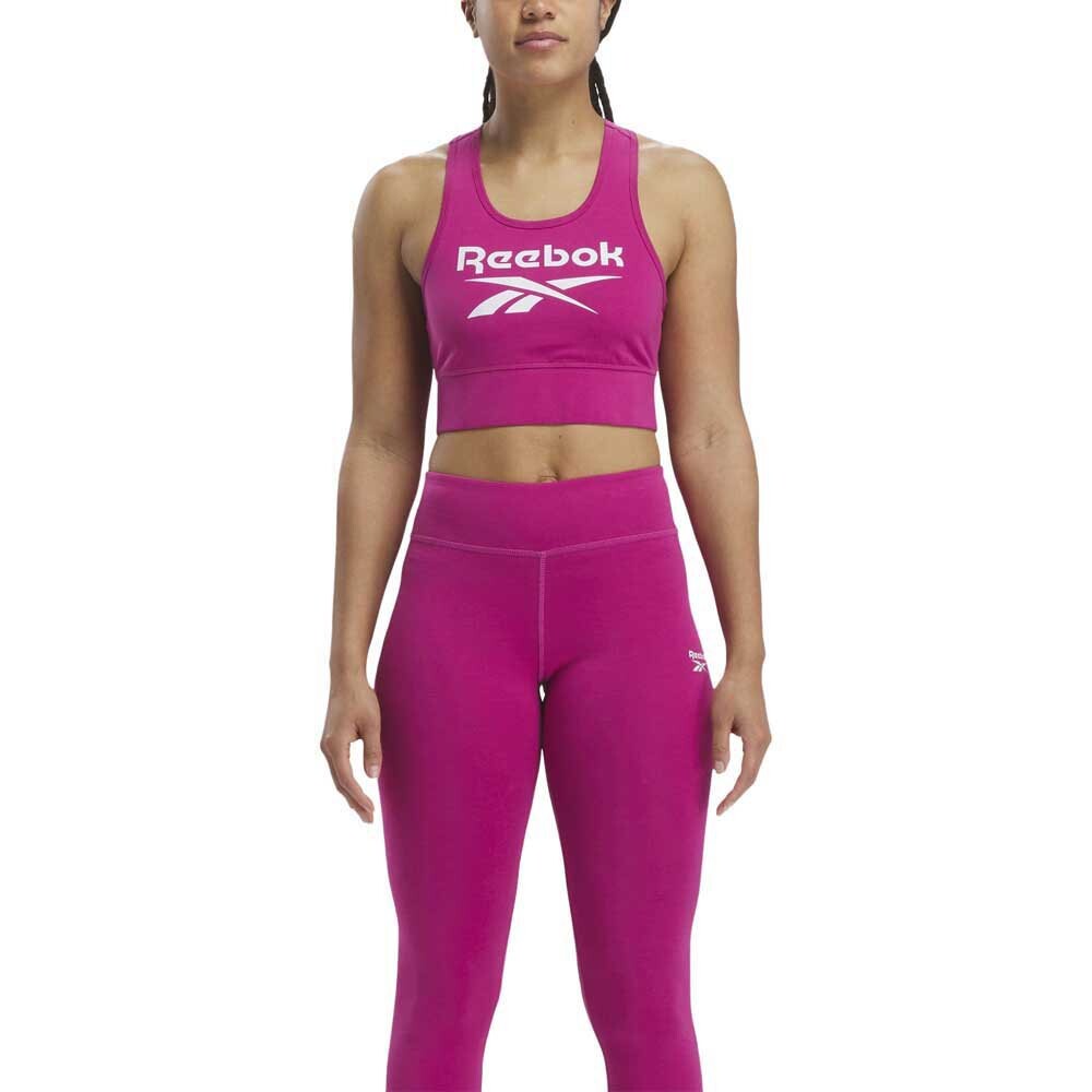 

Спортивный бюстгальтер Reebok Identity Big Logo Cotton, розовый