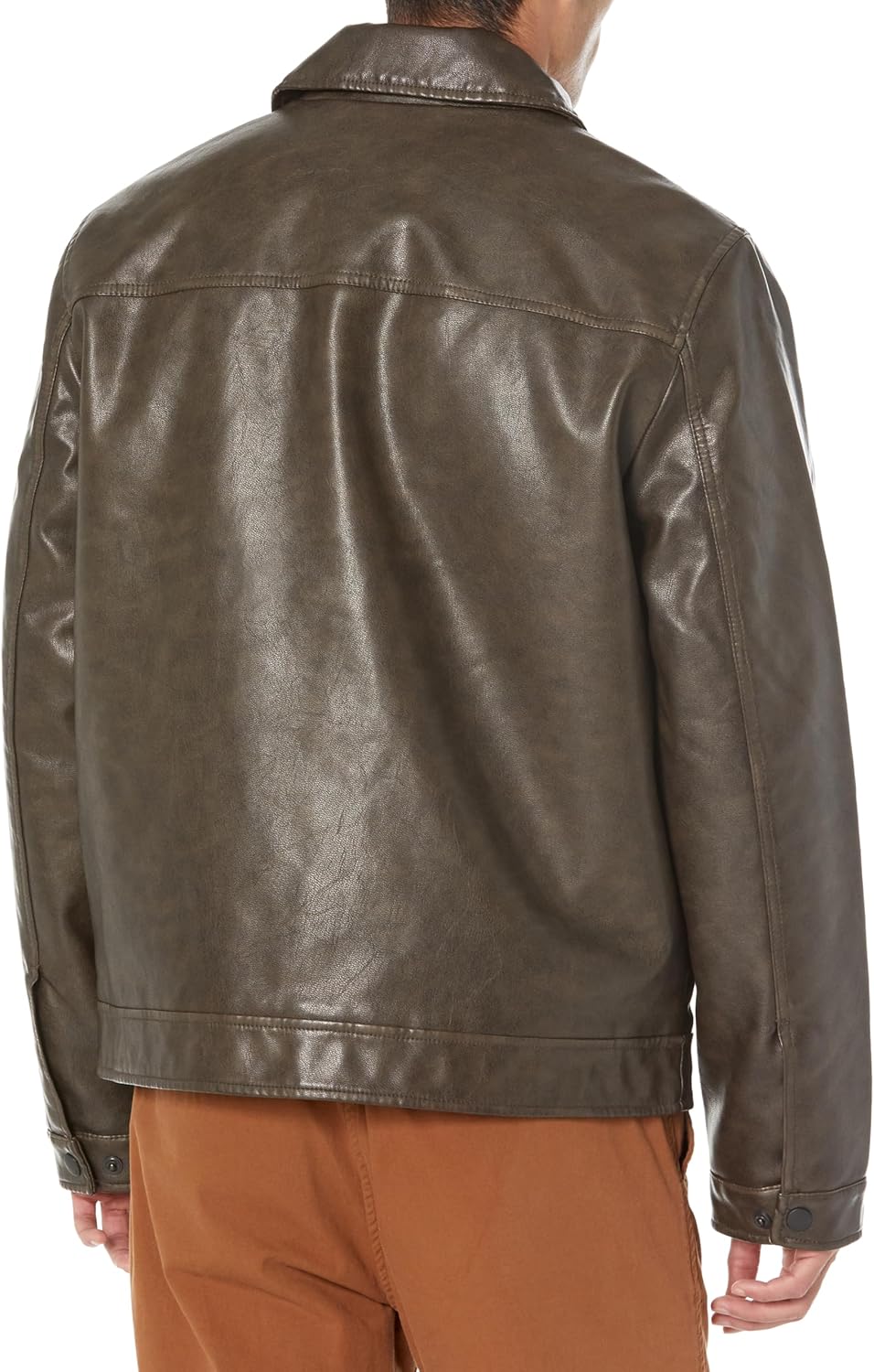 Мужская куртка Trucker из искусственной кожи с двумя карманами от Tommy Hilfiger, Dark Brown — фото 2