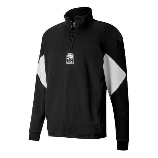

Свитер rebel half-zip tr 'black white' Puma, черный