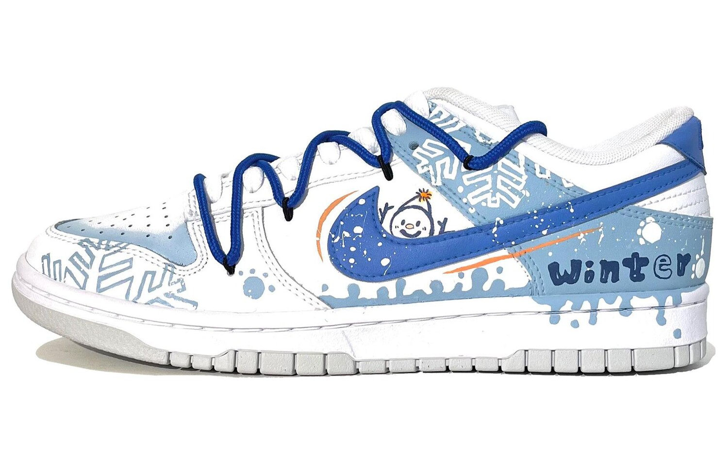 

Кроссовки Nike Dunk Skateboarding Shoes Women's Low-top White/blue, белый