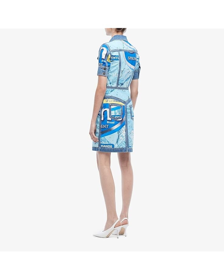 

Платье Moschino Consumer Print Denim Dress, мульти