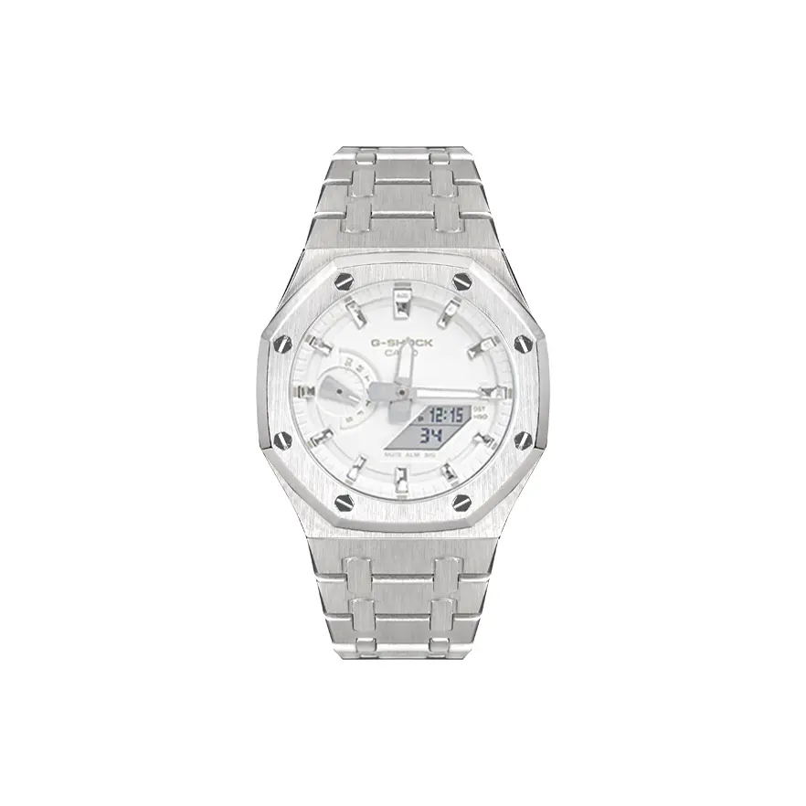 

CASIO Ретрофит серия silver wing armor кварцевый механизм часы унисекс белый циферблат