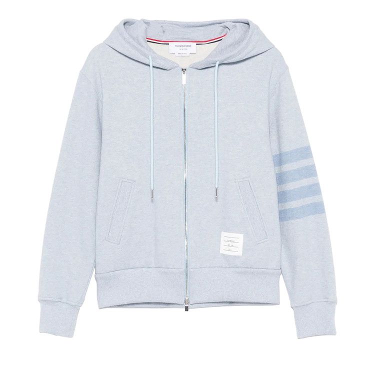 

Худи Thom Browne Melange Brushed Loopback Zip Up Hoodie 'Light Blue'
