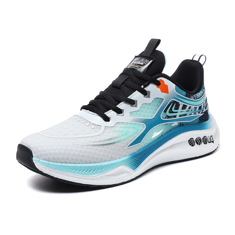 

Кроссовки для бега с низким верхом, амортизирующие, противоскользящие, износостойкие, дышащие, с поддержкой, легкие, с отскоком, мужские Kuding, White Moon