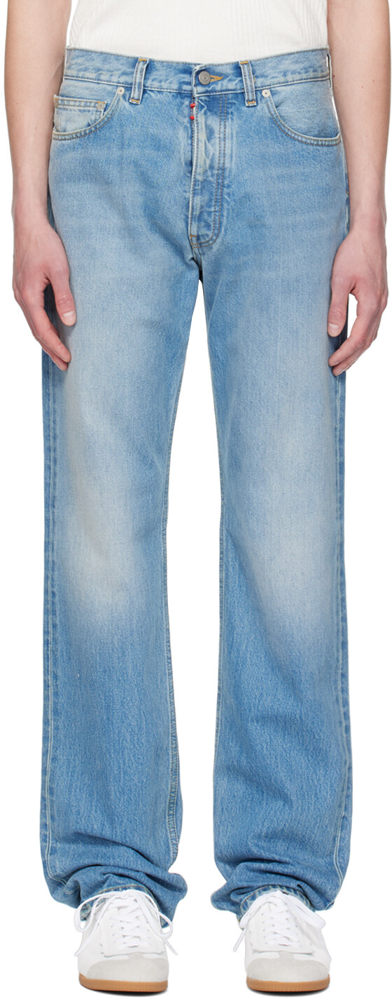 

Синие джинсы с крючками Maison Margiela