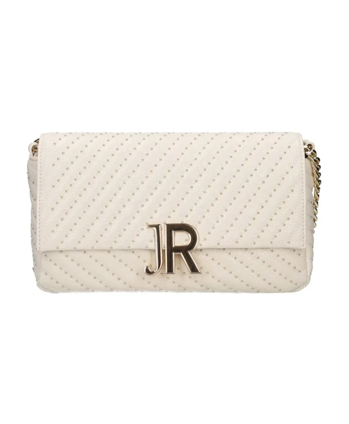 

Белая сумка через плечо с золотыми заклепками John Richmond, белый