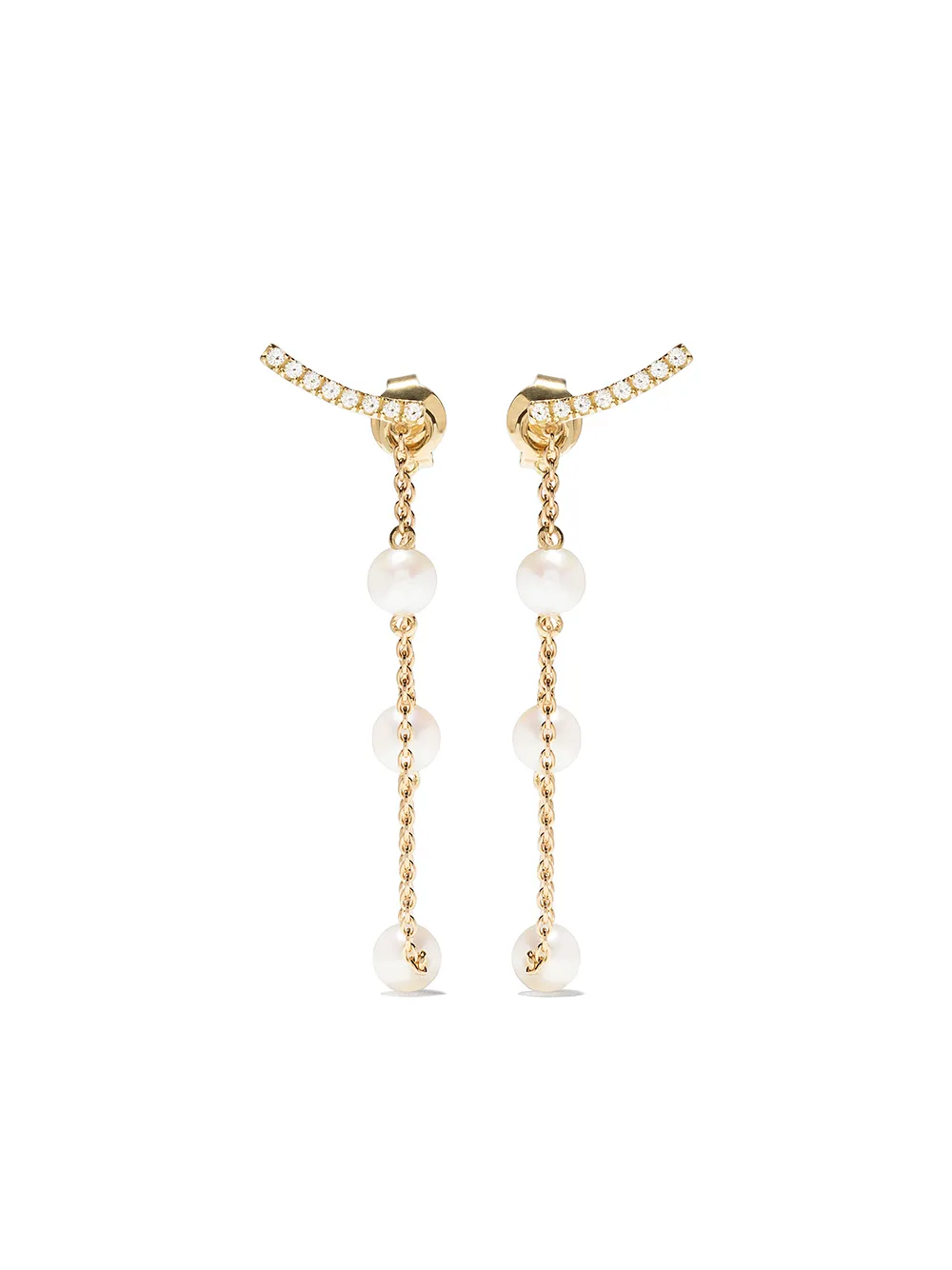 

Золотые серьги Trend с жемчугом и бриллиантами Yoko London, золотой