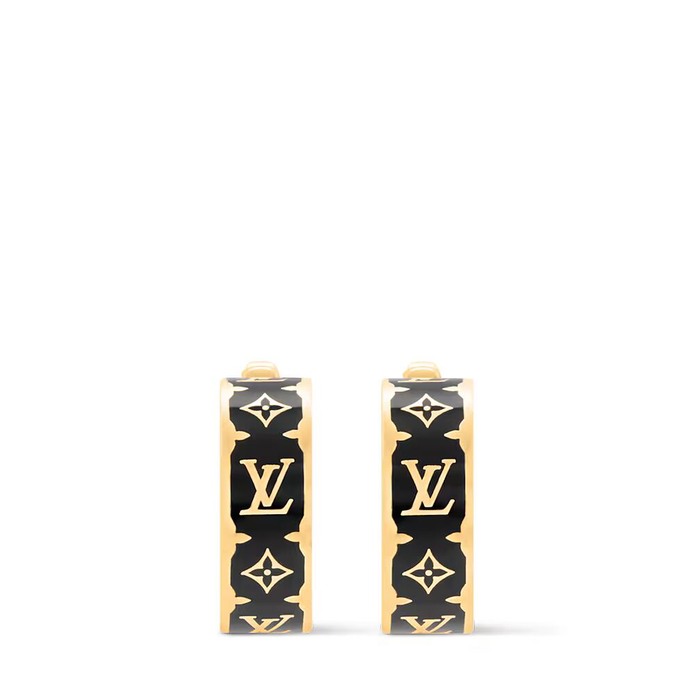 

Серьги с эмалью Nanogram Louis Vuitton, золотой