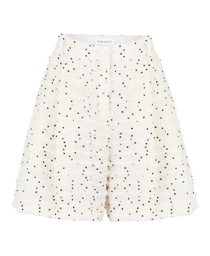 

Широкие плиссированные шорты Nina Ricci, белый