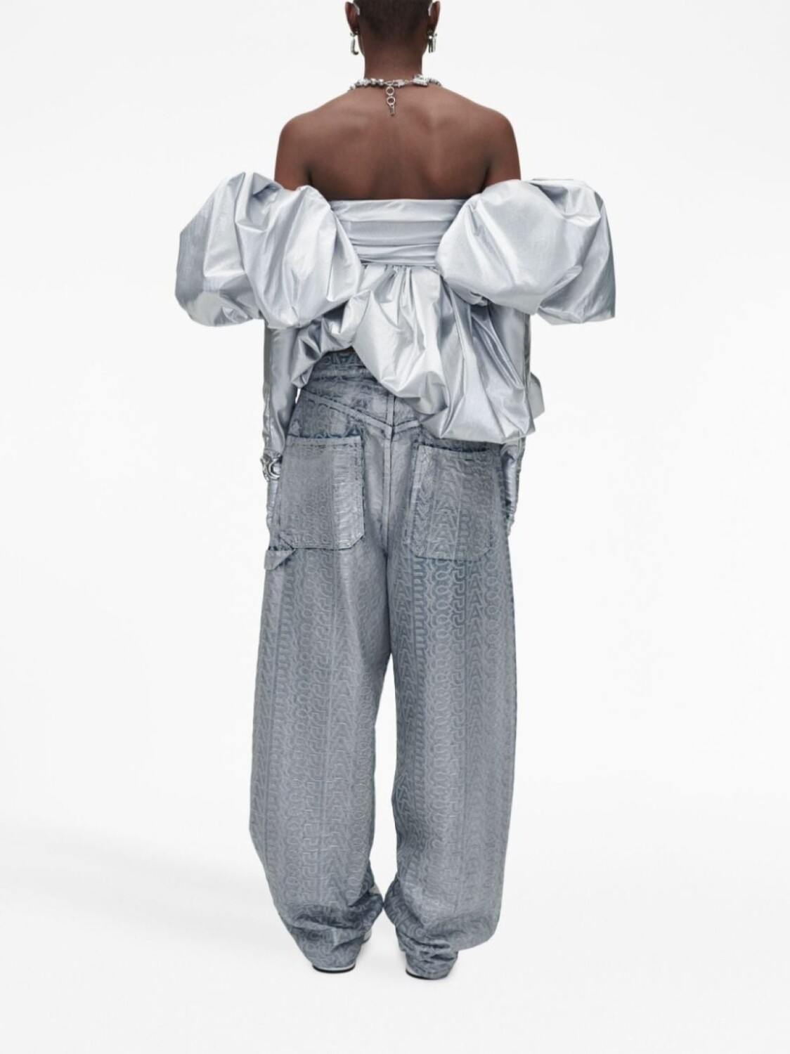 Топ Bubble с эффектом металлик Marc Jacobs, серебристый — фото 4