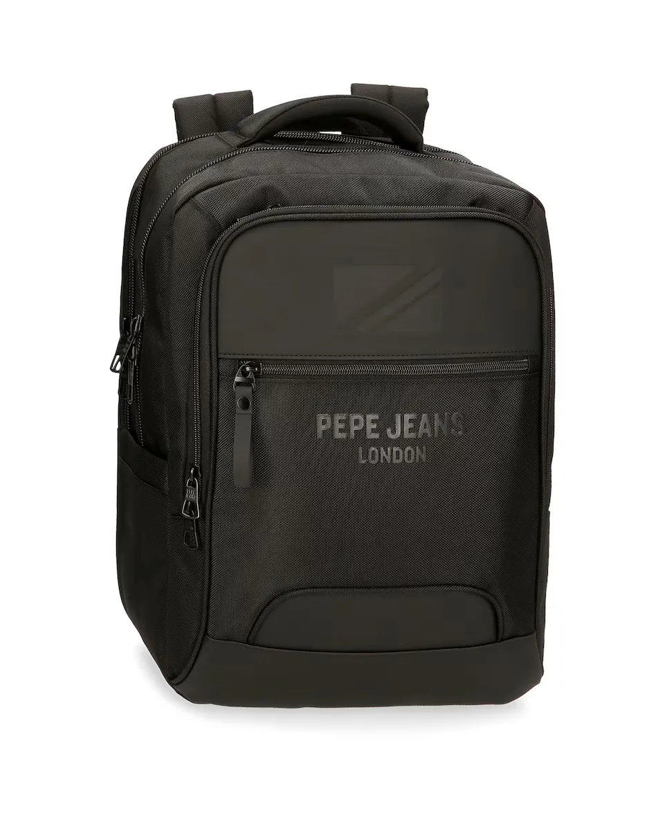 

Рюкзак Bromley черного цвета с двумя отделениями, приспосабливаемый к тележке Pepe Jeans, черный