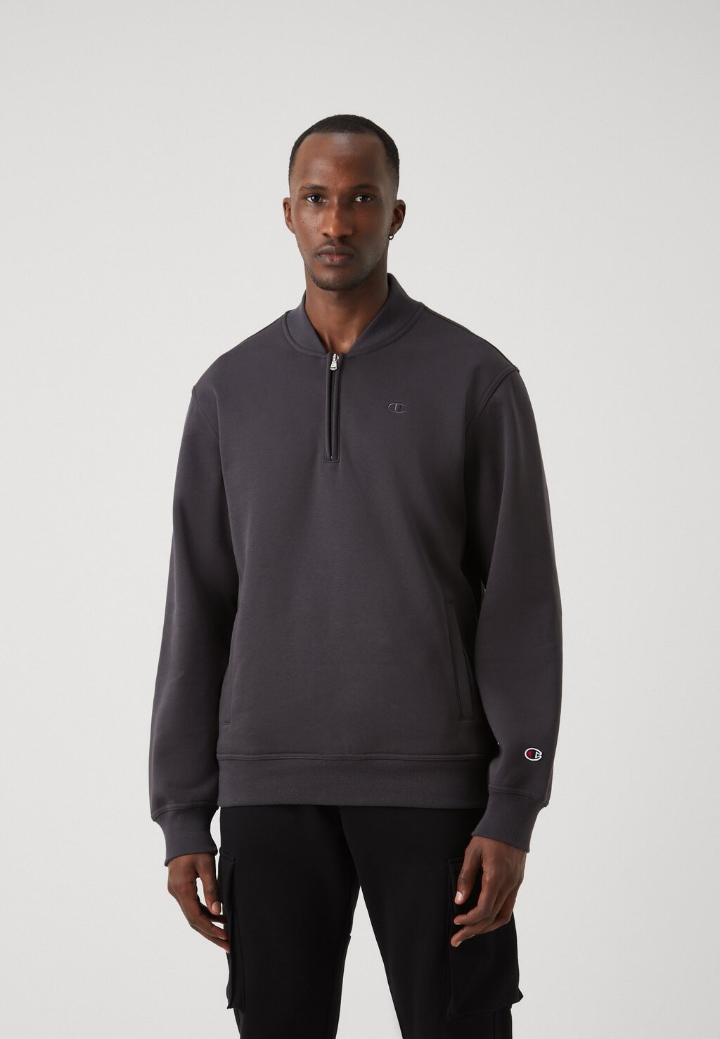 

Толстовка ICONS HALF ZIP SMALL C LOGO Champion, антрацит