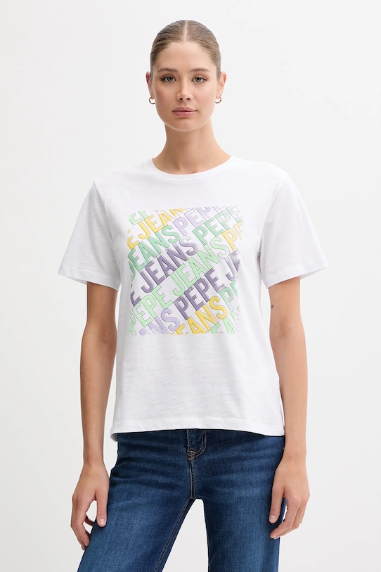

Хлопковая футболка Pepe Jeans, белый