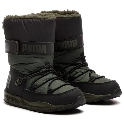 Кроссовки trinomic boot 'olive green' Puma, черный — фото 3