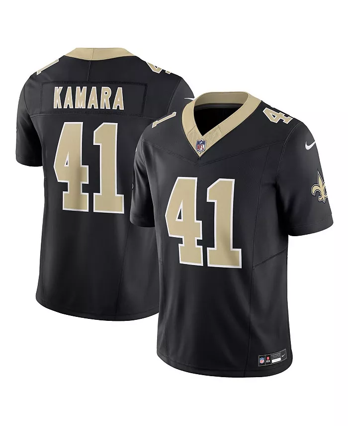 Мужская лимитированная джерси New Orleans Saints Vapor F.U.S.E. Alvin Kamara в черном цвете Nike — фото 2