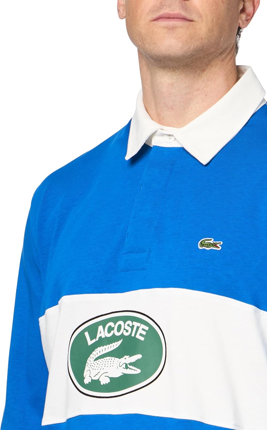 Рубашка-поло Lacoste, мужская, контрастный воротник — фото 3