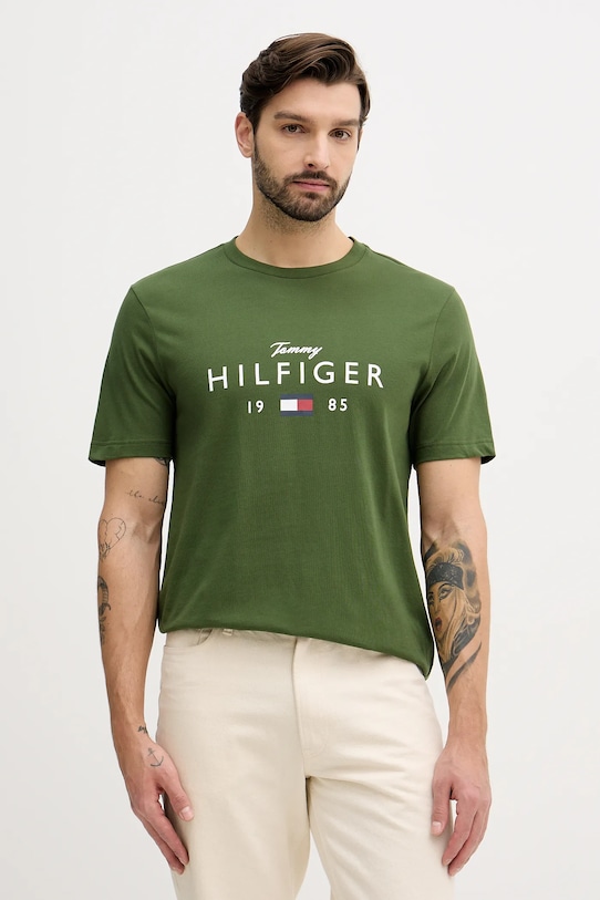 

Хлопковая футболка Tommy Hilfiger, зеленый