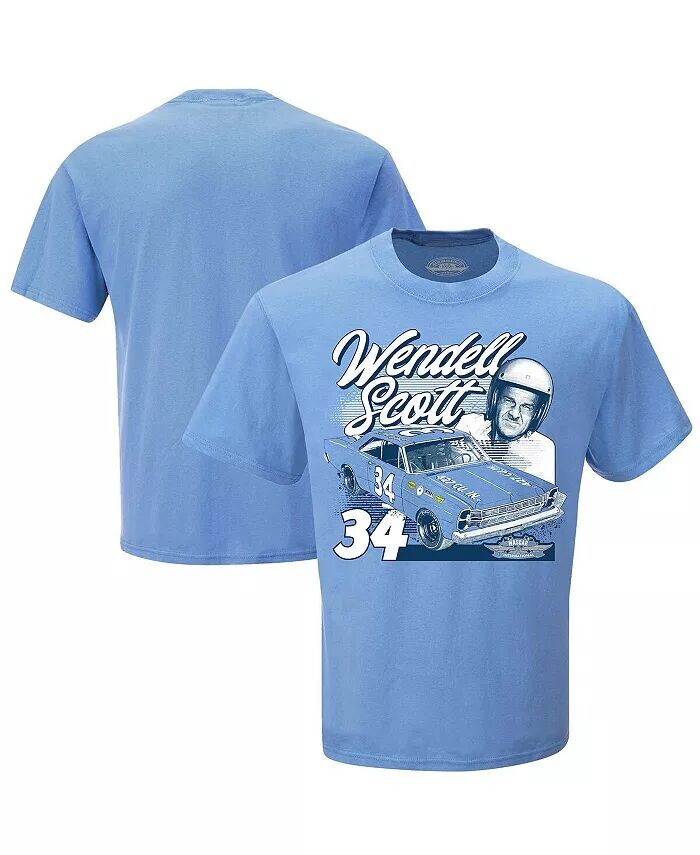 

Мужская голубая футболка с рисунком 1-Spot Wendell Scott Checkered Flag Sports