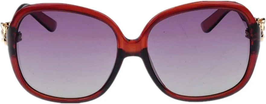 

Женские солнцезащитные очки с градиентной поляризацией, поляризационные солнцезащитные очки, солнцезащитные очки с перламутровой вставкой, цвет: розово-красный HUASHI