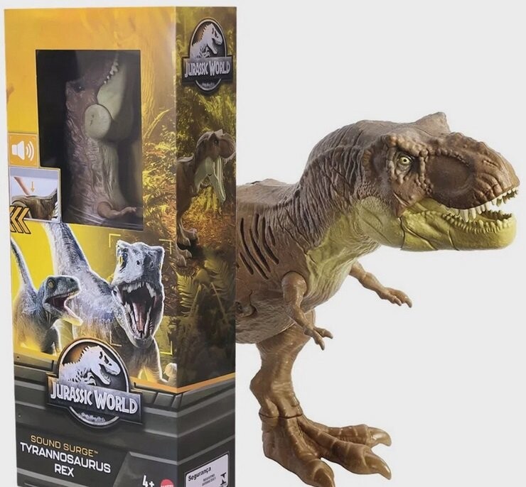 

Фигурка 30 см T Rex Trex T-Rex со звуком Тираннозавр Мир Юрского периода Mattel