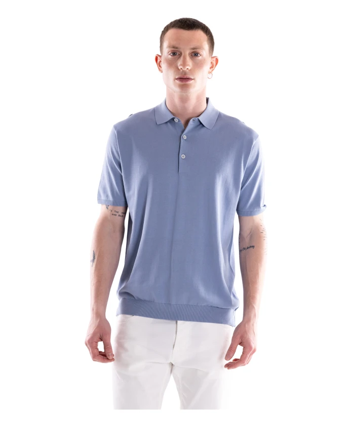 

Вязаная рубашка-поло Nito People Of Shibuya, синий