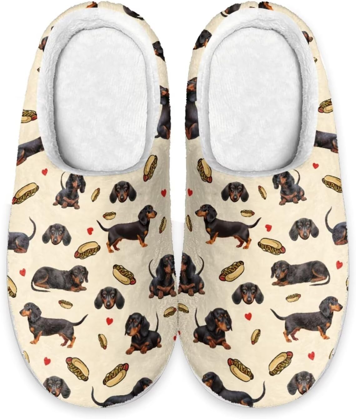 

Тапочки для дома Forchrinse с американским флагом для мужчин и женщин, мягкие и комфортные, теплые тапочки на осень и зиму, легкие, на скользящей подошве, Dachshund Print