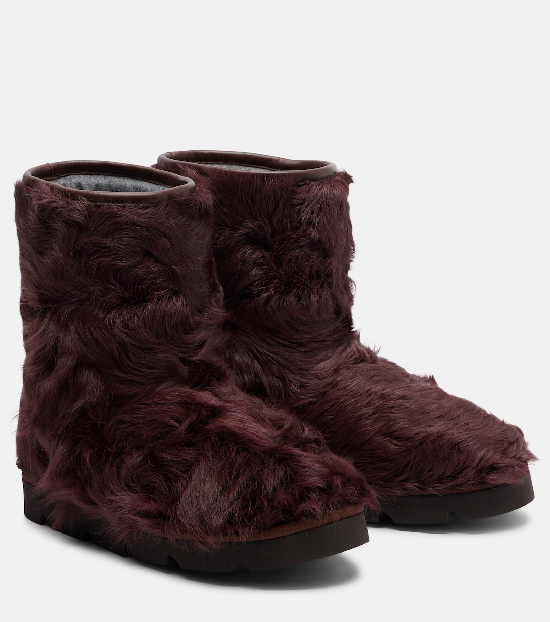 Ботильоны из овчины Brunello Cucinelli, бордовый