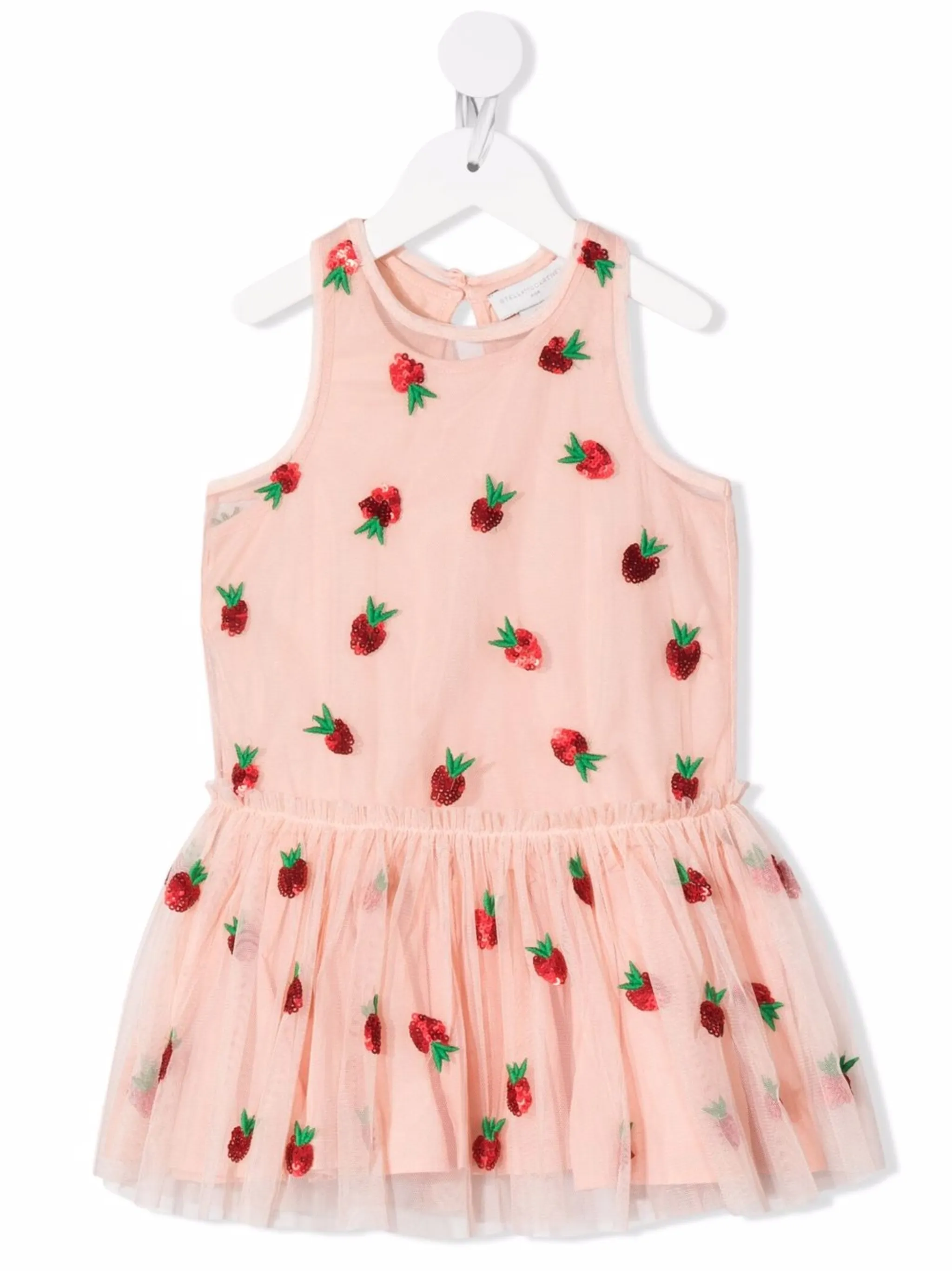 

Платье из тюля с вышивкой Stella Mccartney Kids, розовый