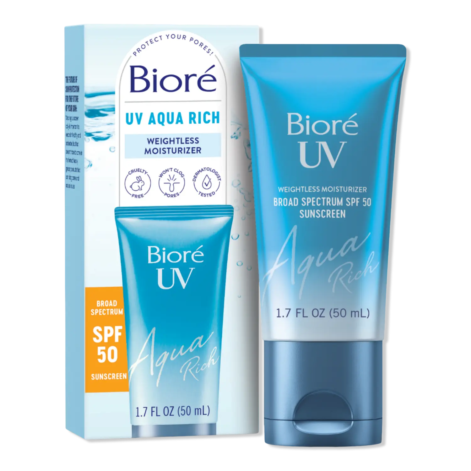 

Увлажняющий крем для лица UV Aqua Rich Daily Hydrating Facial Moisturizer SPF 50 Bioré