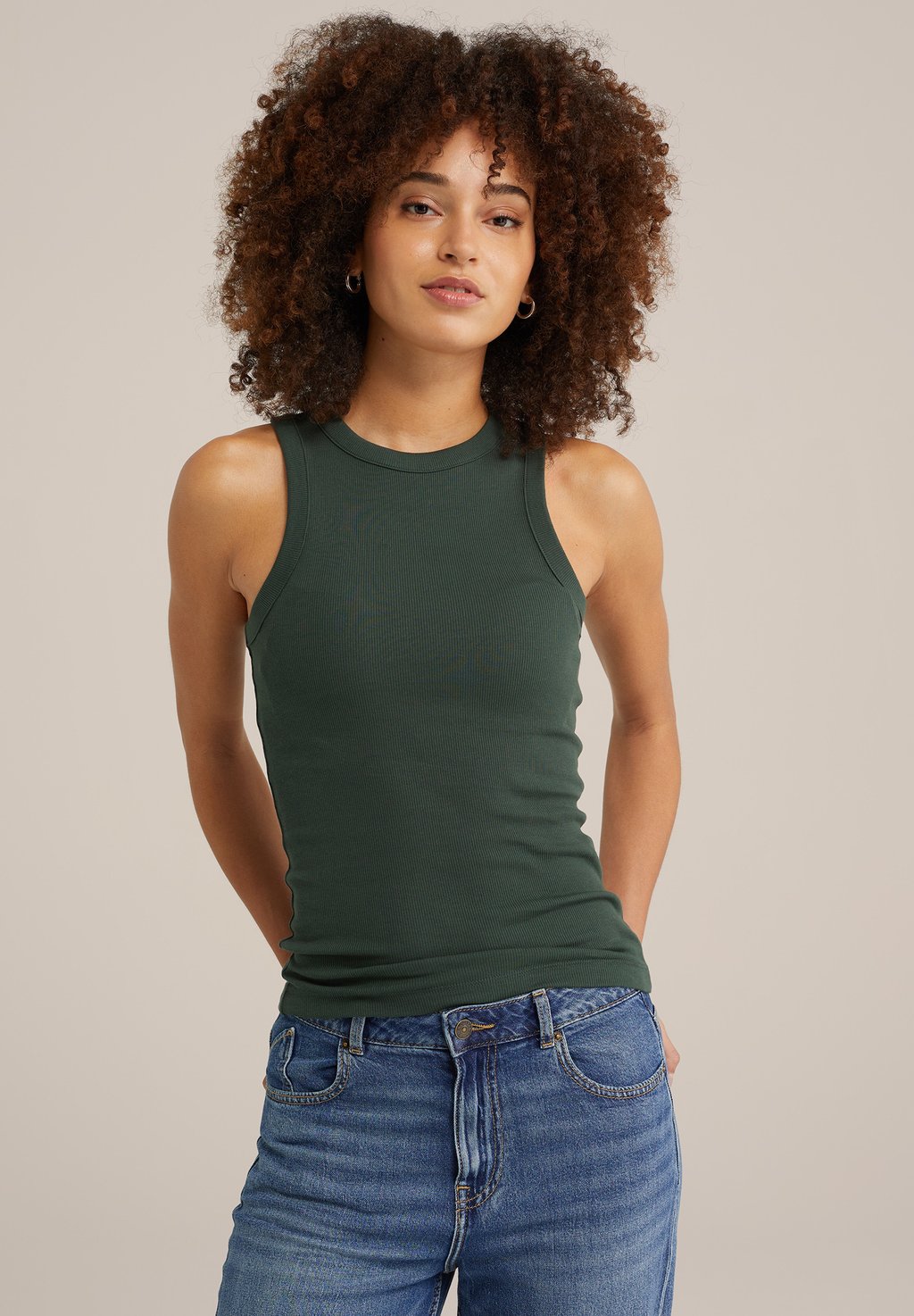 

Топ SINGLET WE Fashion, темно-зеленый