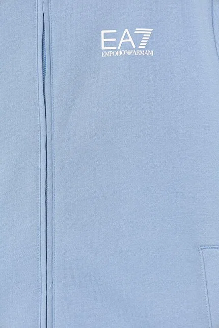 Спортивный костюм детский хлопковый EA7 Emporio Armani, синий — фото 4