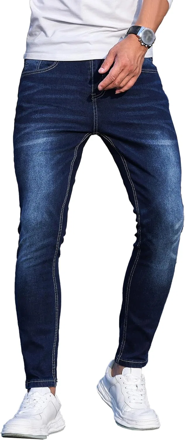 Джинсы скинни Slim Fit Stretch, синие — фото 3